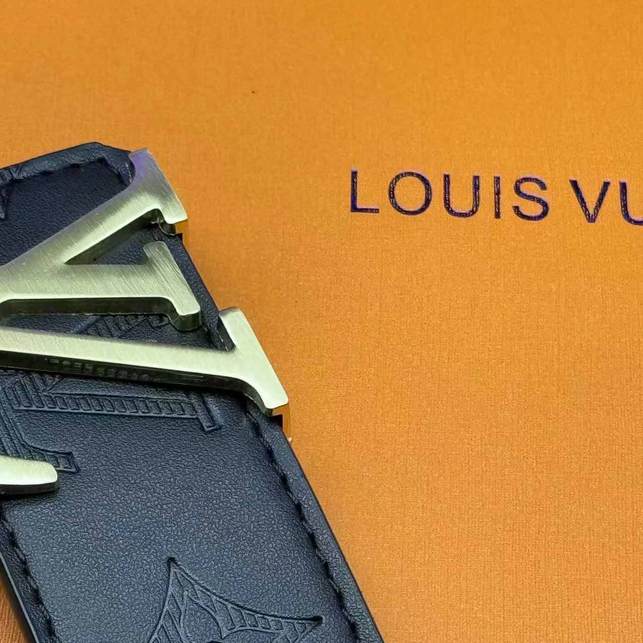LV Belt Black Gold